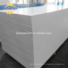 JINBAO serigrafía blanca pvc tablero de espuma para imprimir hojas de 3 mm